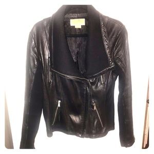 Michael Kors Genuine Leather Moto Jacket